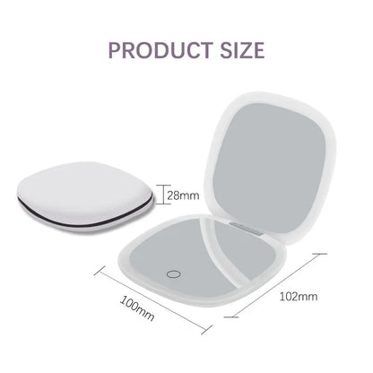 Compact LED Mirror with 10X Zoom