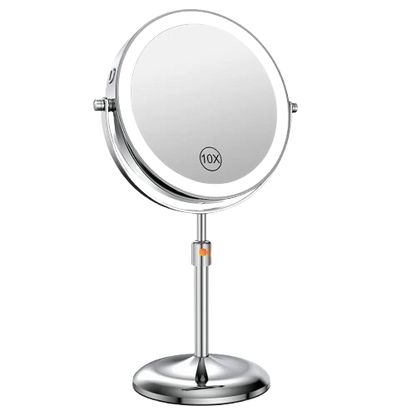 LED Lighted Mirror with 10X Zoom