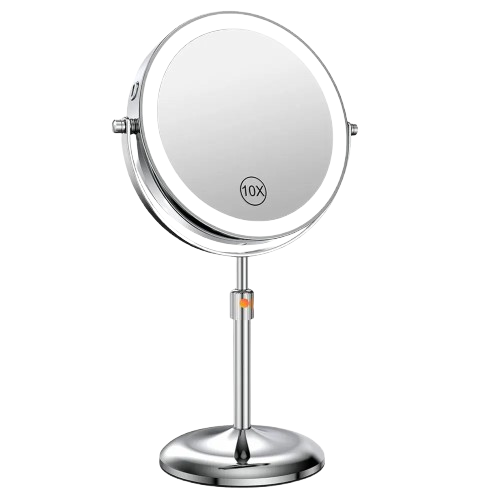 LED Lighted Mirror with 10X Zoom